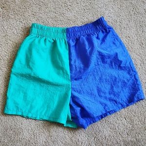 Vintage Nylon Colorblock Shorts